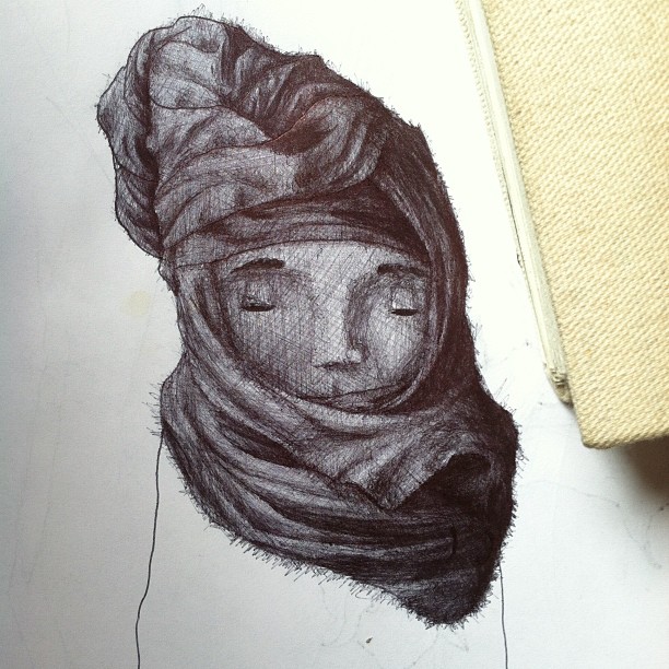 christopher l martin sketches drawing seattle ball point pen