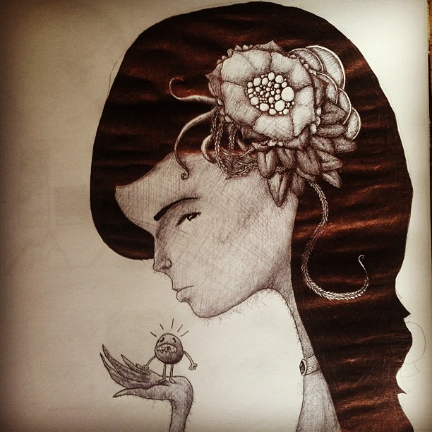 christopher l martin sketches drawing seattle ball point pen