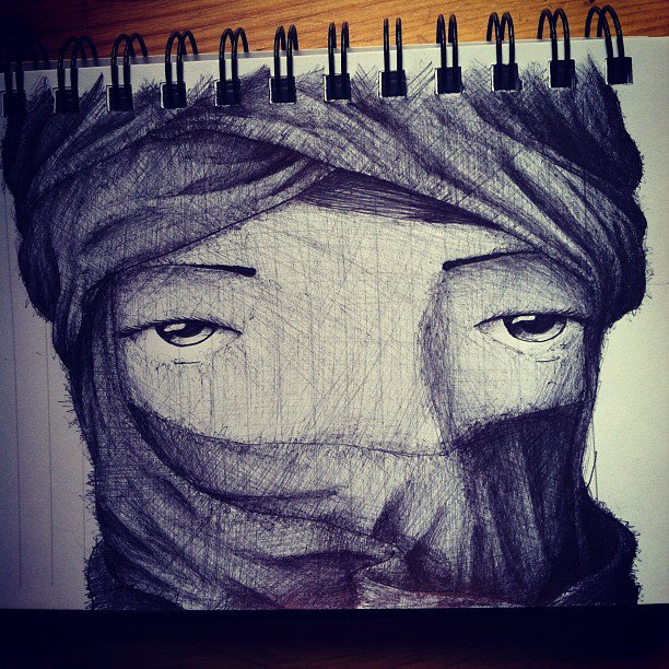 christopher l martin sketches drawing seattle ball point pen