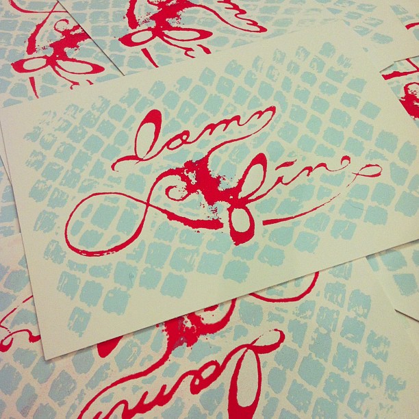 damn fine screen printed post card