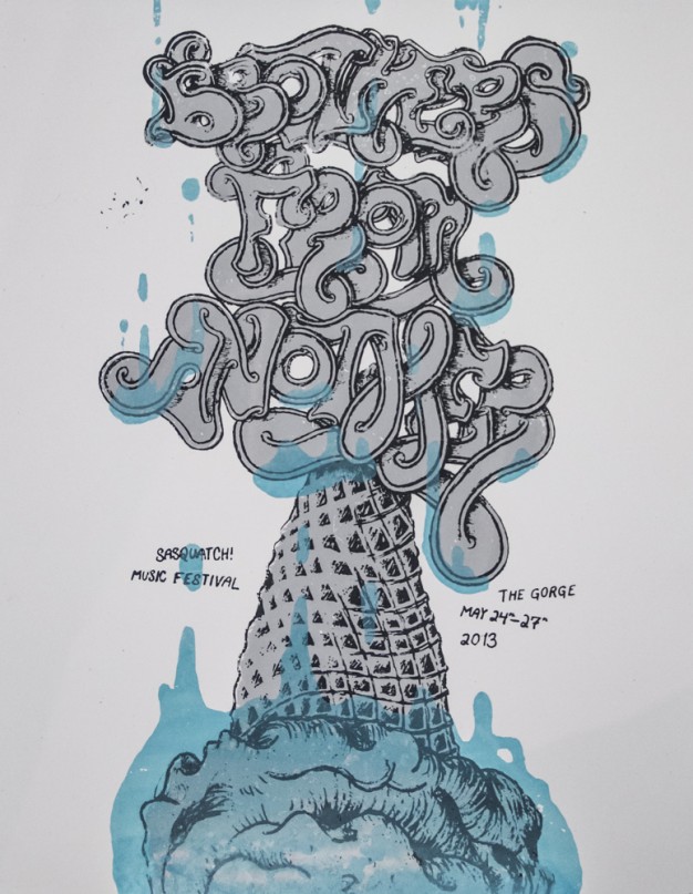 Sasquatch! 2013 Screen Print For Brothers From Another by Christopher L Martin